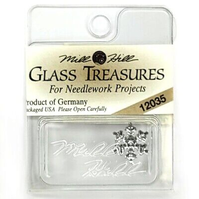 Rare Mill Hill  Glass Treasures 12035 Small Snowflake Crystal