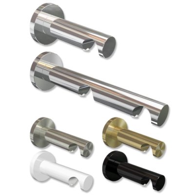 Gardinenstangen Träger / Wandhalter für Innenlaufstangen 20 mm Ø, viele Farben