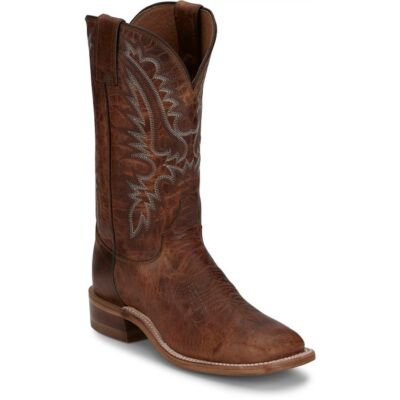 Pre-owned Justin Boots Justin Women's Br539 Peyton 11" Amber (brown) Square Toe Western Mid-calf Boots