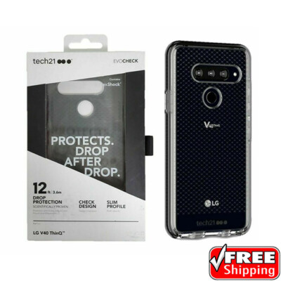 NEW Tech21 Evo Check Case LG V40 ThinQ Slim Heavy Duty Protective BLACK