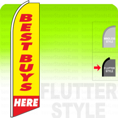BEST BUYS HERE  Swooper Flag Feather Banner Sign 11.5' Tall FLUTTER Style yb