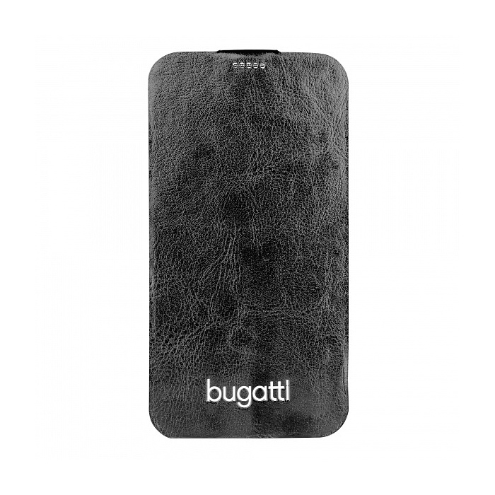BUGATTI GENEVA FLIP CUSTODIA CASE per SAMSUNG SM G900 GALAXY S5 NERA