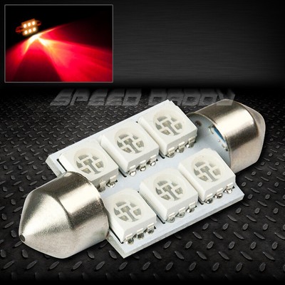 6 SMD 6SMD 36 ММ КРАСНЫЙ 5050 5055 СВЕТОДИОДНЫЙ АВТОМАТИЧЕСКИЙ ВНУТРЕННИЙ КУПОЛ 12 В ЛАМПОЧКА НАКАЛИВАНИЯ