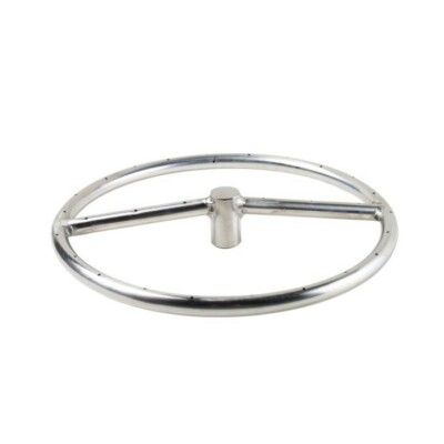 12'' Round Stainless Steel Natural Gas Fire Pit Burner Ring