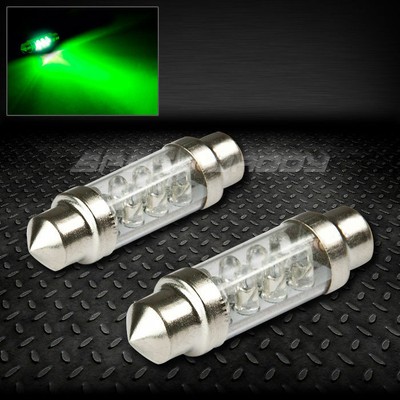 ПАРА 39-МИЛЛИМЕТРОВЫХ ЗЕЛЕНЫХ ЛАМП НАКАЛИВАНИЯ С ВНУТРЕННИМ КУПОЛОМ ВЫСОКОЙ МОЩНОСТИ 12 В с КРУГЛЫМ СВЕТОДИОДОМ 8X3 ММ