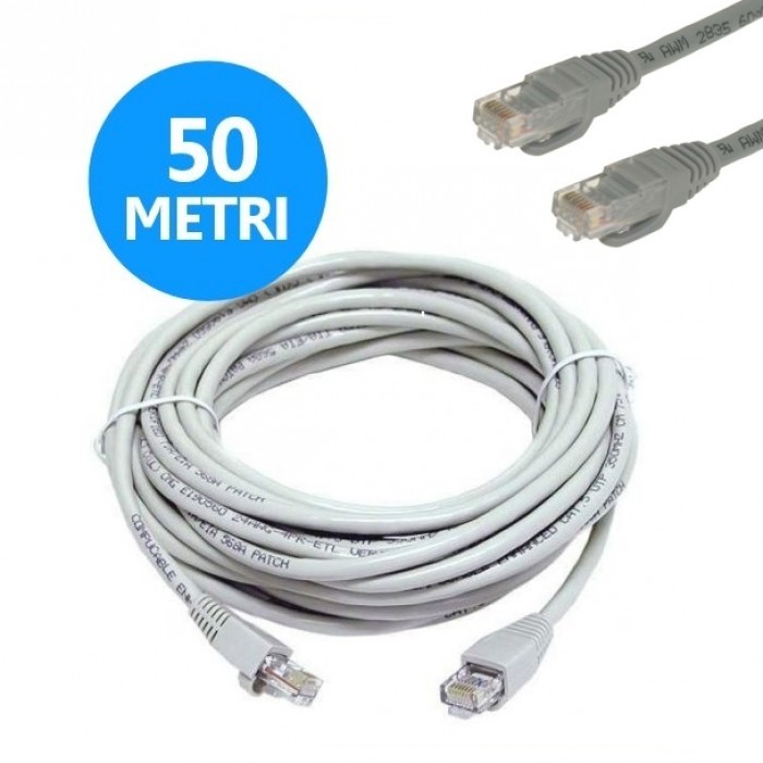 Cavo Cablato Utp Cat.5e Rete Lan Rj45 Pc Internet 50 Metri Linq It-50m