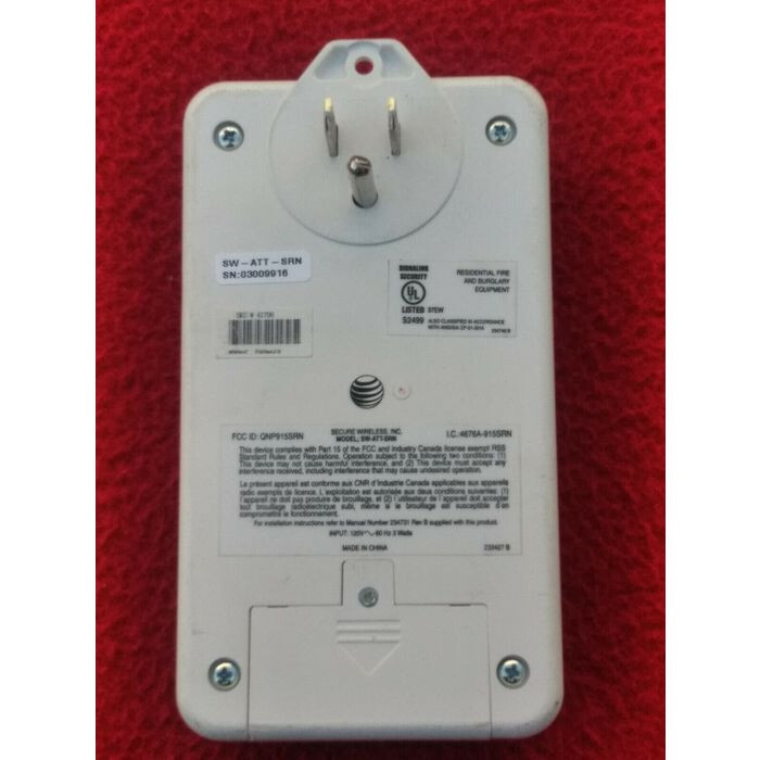 AT&T SW-ATT-SRN Security System Wall Plug In Siren Wireless 41798