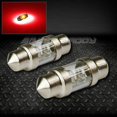 ПАРА 31-МИЛЛИМЕТРОВЫХ КРАСНЫХ ЛАМП НАКАЛИВАНИЯ С ВНУТРЕННИМ КУПОЛОМ ВЫСОКОЙ МОЩНОСТИ 12 В с ПАРОЙ КРУГЛЫХ СВЕТОДИОДОВ ДИАМЕТРОМ 3 ММ