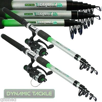 2 X TELESCOPIC FISHING RODS AND REELS 6ft,8ft,10 CHOOSE ROD SIZE TRAVEL SET