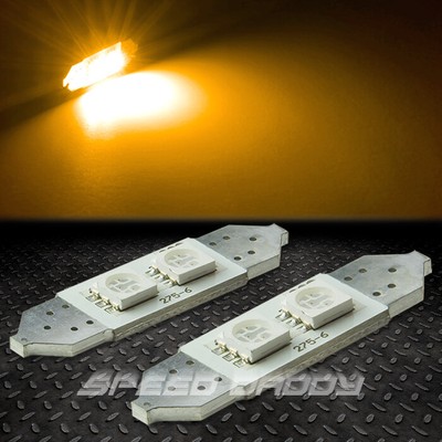 2 X SMD 2SMD 36 ММ ЯНТАРНЫЙ 5050 5055 СВЕТОДИОДНЫЙ АВТОМОБИЛЬНЫЙ ВНУТРЕННИЙ КУПОЛ/КАРТА 12 В ЛАМПОЧКА НАКАЛИВАНИЯ