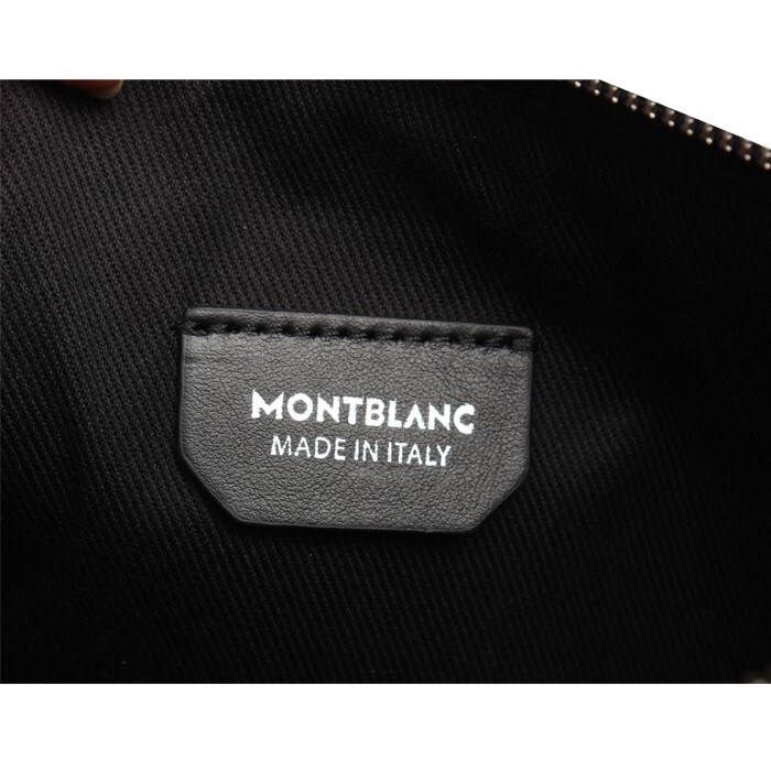 Pre-owned Montblanc M Gram 4810 Leather Pouch Clutch Hand Bag Purse Wallet Zipper For Men In Black