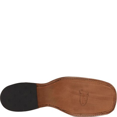 JUSTIN BOOTS JUSTIN MEN'S BR388 POSTON 11" AMBER (BROWN) SQUARE TOE WESTERN MID-CALF BOOTS