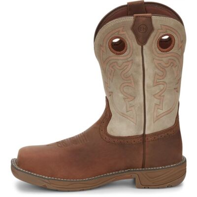 Pre-owned Justin Boots Justin Men's Wk4338 Rush Ii 11" Rust/tan Composte Toe Waterproof Work Boots