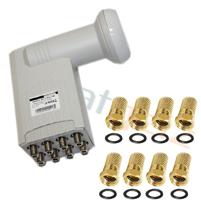 Maximum OCTO LNB 0,1dB 8 Teilnehmer DIGITAL 8 fach Okto HDTV+ 3D SKY + F-Stecker