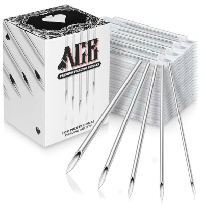 ACE Piercing Needle 100pcs/Lot Each 20pcs for 12G 14G 16G 18G 20G Piercing Kit