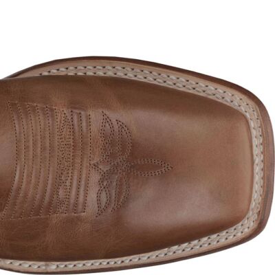 Pre-owned Justin Boots Justin Men's Cj2531 Pearce 11" Tan Square Toe Block Heel Western Mid-calf Boots