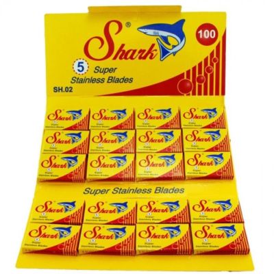 SHARK SUPER STAINLESS DOUBLE EDGE RAZOR BLADES ( 100 PIECES ) 