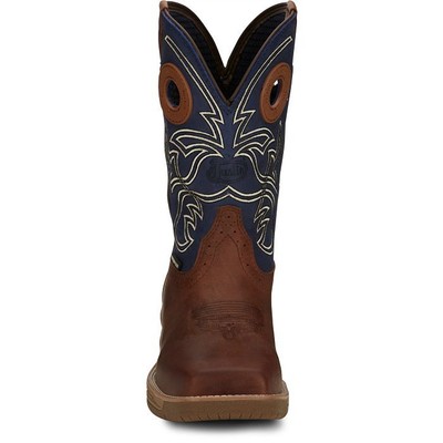 JUSTIN BOOTS JUSTIN MEN'S CR3202 NITREAD 11" BLUE NANO COMPOSITE TOE WATERPROOF WORK BOOTS