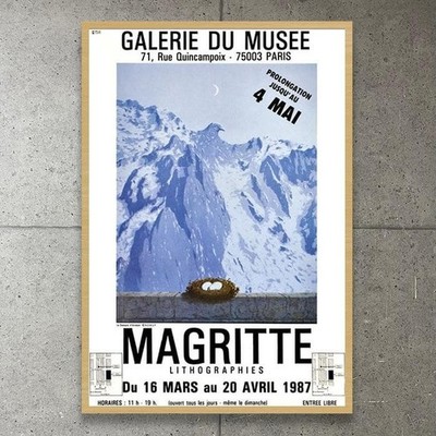 René Magritte Galerie Du Muse Framed 1987 Poster Interior Art