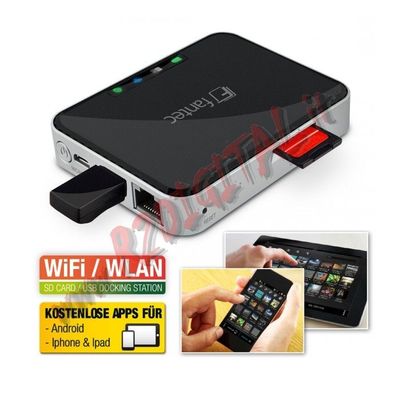 BOX FANTEC WIFI DOCKING STATION 2,5 HARD DISK USB MICRO SD ESTERNO POWER BANK 