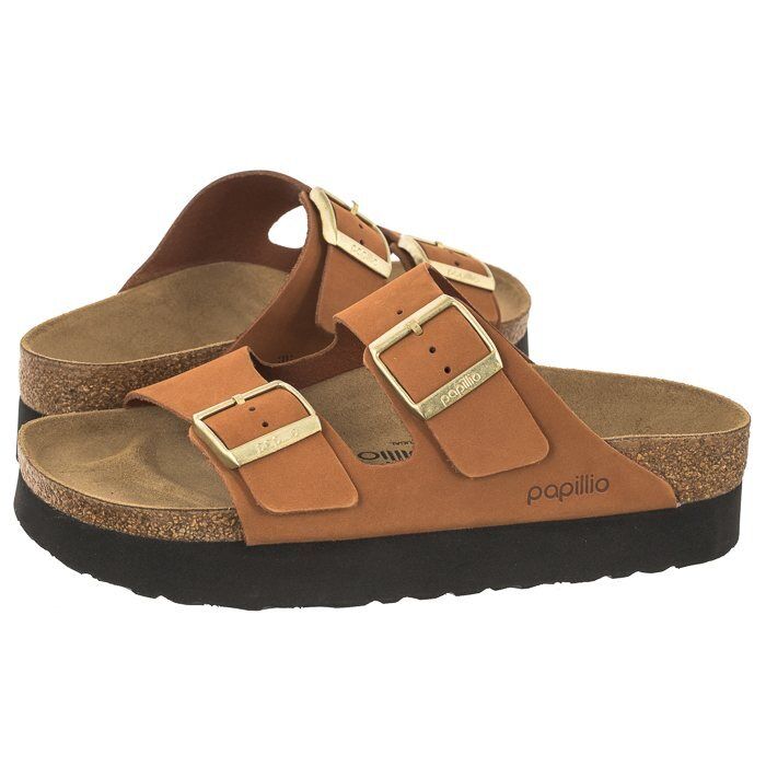 

Женские сандалии Birkenstock Papillio Arizona на платформе с пеканом и нубуком, новые, Pecan, Arizona Platform