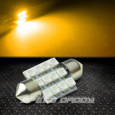 12 SMD 12SMD 31 ММ ЯНТАРНЫЙ 3528 5050 СВЕТОДИОДНЫЙ СВЕТИЛЬНИК ДЛЯ ВНУТРЕННЕГО ОСВЕЩЕНИЯ КУПОЛА/КАРТОГРАФИЧЕСКОЙ ПАНЕЛИ
