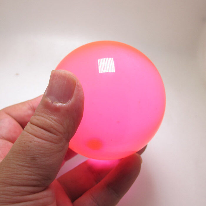 Lovely Clear Pink Translucent Acrylic contact Juggling ball 50mm 85g + Pouch