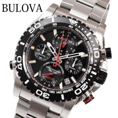 Pre-owned Bulova Watch Men's 98b212 Precisionist Silver/black Japan