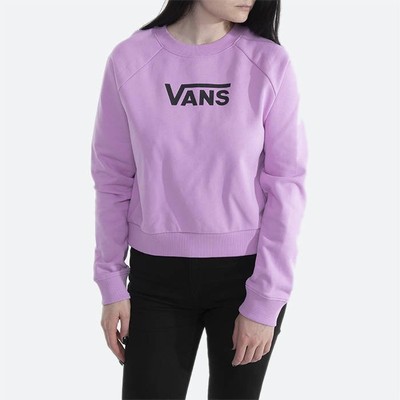 

Женский светло-фиолетовый черный спортивный свитер с круглым вырезом Vans Flying Crewneck, Vans Flying Crewneck