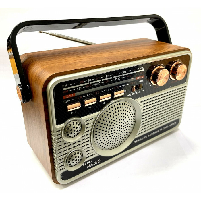 Radio Portatile Bluetooth Ricaricabile Am Fm Mp3 Usb Microsd Hr-506bt