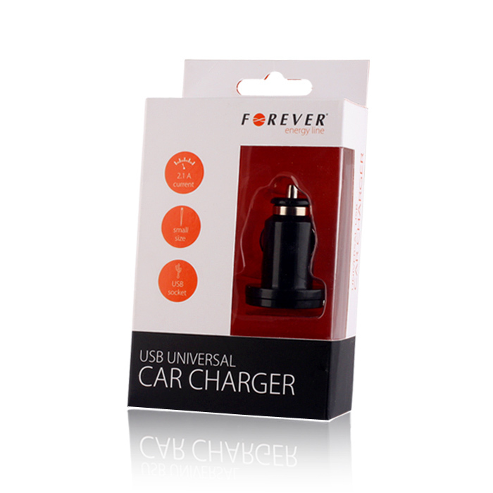 Forever Caricabatteria Alimentatore Auto Usb 2.1A