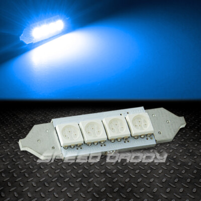 4 SMD 4SMD 39 ММ СИНИЙ 5050 5055 СВЕТОДИОДНЫЙ АВТОМАТИЧЕСКИЙ ВНУТРЕННИЙ КУПОЛ/ПАНЕЛЬ КАРТЫ 12 В ЛАМПОЧКА