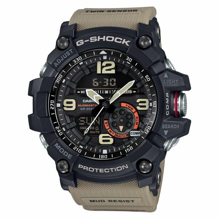 Pre-owned Casio Brand Authentic Gg-1000-1a5cr Mudmaster Watches - Tan Beige Strap