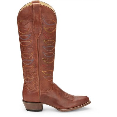 JUSTIN BOOTS JUSTIN WOMEN'S VN4461 WHITLEY 15" RUSTIC AMBER MEDIUM ROUND TOE WESTERN BOOTS