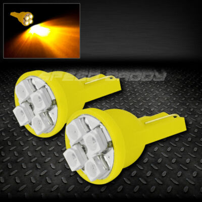 ПАРА 4SMD 4 3528 SMD СВЕТОДИОДНЫХ ЛАМП T10 W5W 194 168 ЯНТАРНОГО ЦВЕТА С ВНУТРЕННИМ КУПОЛОМ И КЛИНОВИДНОЙ ЛАМПОЧКОЙ