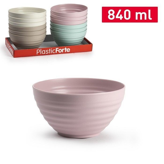 Set 12 Pezzi Ciotola 840ml In Plastica Colorata hmj