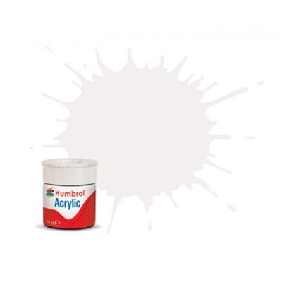 Humbrol 130 Acrylic White Satin 12ml Pot T48 Post