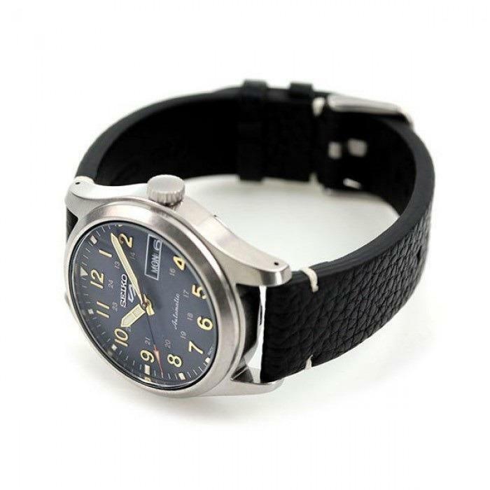 Pre-owned Seiko 5 Sports Field Collection Leather Band Men's Watch Srpg39k1