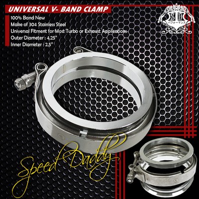 УНИВЕРСАЛЬНЫЕ V-ОБРАЗНЫЕ ЗАЖИМЫ ДЛЯ ВЫХЛОПНЫХ ГАЗОВ ТУРБОНАДДУВА ПРОМЕЖУТОЧНОГО ОХЛАДИТЕЛЯ T304 2.5 С ОЦИНКОВАННЫМ ПОКРЫТИЕМ + ФЛАНЕЦ