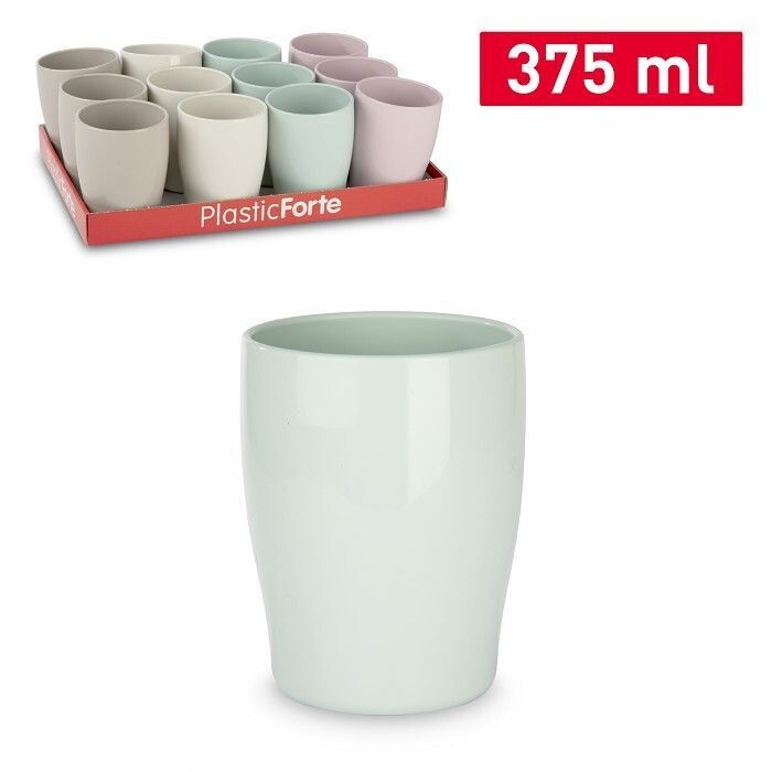 Set 12 Pezzi Bicchieri Da Acqua In Plastica Colorata Stilo 375ml hmj