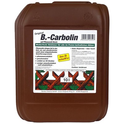 10L B-Carbolin Carbolin Holzschutzlasur Lasur Holzlasur Zaunfarbe Jägerzaun