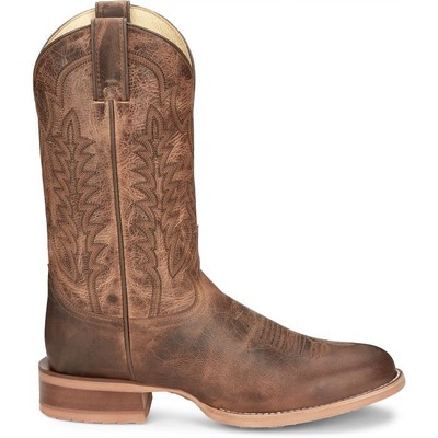 JUSTIN BOOTS JUSTIN MEN'S CJ2045 CLANTON 12" KHAKI (BROWN) WIDE ROUND TOE WESTERN BOOTS