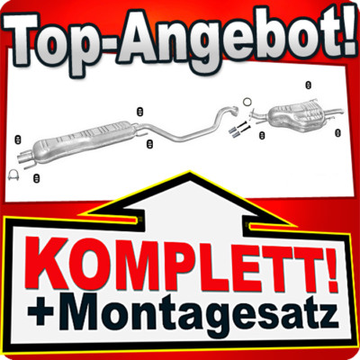 Auspuff OPEL ZAFIRA A 1.6 1.8 2.2 Auspuffanlage 381