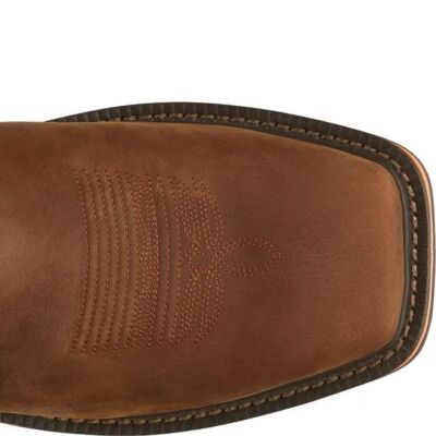 Pre-owned Justin Boots Justin Men's Cr4012 Rustic/brown Electrical Hazard Nano Composite Toe Work Boots