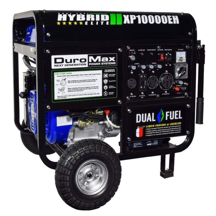 DuroMax  XP10000EH 10000  Watt Hybrid Dual Fuel Portable Gas Propane Generator
