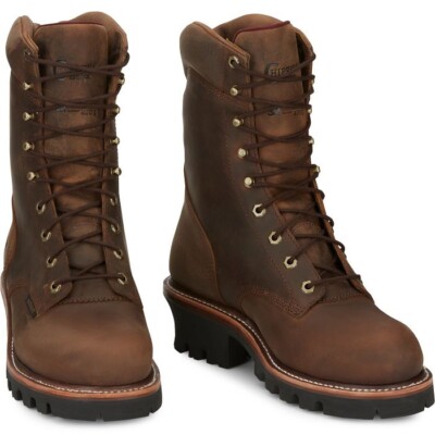 Chippewa 9'' Super Dna Steel Toe Waterproof Insulated Logger Work Boot. Sz 9 EEE