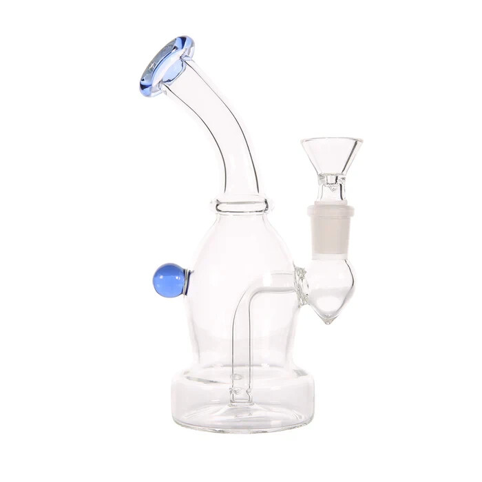 7" Blue Marble Bong Premium Quality Water Pipe Tobacco Hookah