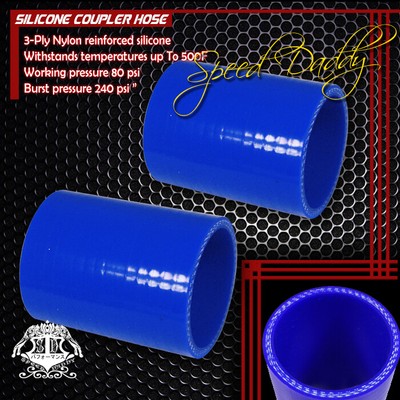 2X 2,5 3PLY ПРЯМОЙ ТУРБО / ВПУСКНОЙ ПАТРУБОК 63 ММ СИЛИКОНОВАЯ МУФТА-РЕДУКТОР ШЛАНГИ СИНИЕ