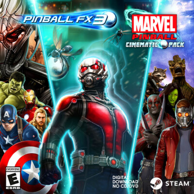 Pinball FX3 Marvel Pinball Cinematic Pack Steam Key PC GLOBAL (No CD/DVD)