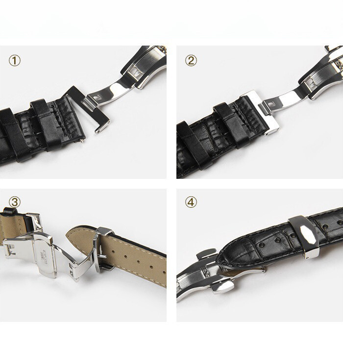 Stainless Steel Butterfly Buckle Watch Band Clasp 10mm-24mm Deployment Clasp NEW